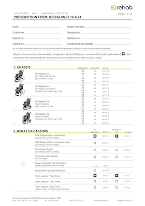 Wheelchair Script Form HD Balance Tilt-In-Space Wheelchair - O Neill Healthcare