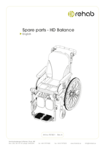 HD Balance Wheelchair Spare Parts and Codes - O Neill Healthcare HD Balance Wheelchair Spare Parts and Codes