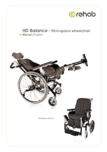 User Manual - HD Balance Wheelchair - O Neill Healthcare User Manual - HD Balance Wheelchair