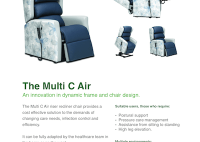 The Multi C Air Riser Recliner Chair Leaflet