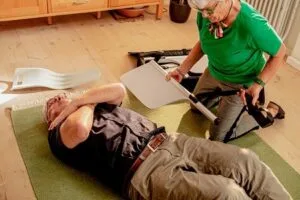 Raizer M – Manual Lifting Chair – In use – O Neill Healthcare