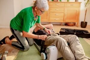 Raizer M – Manual Lifting Chair – In use – O Neill Healthcare