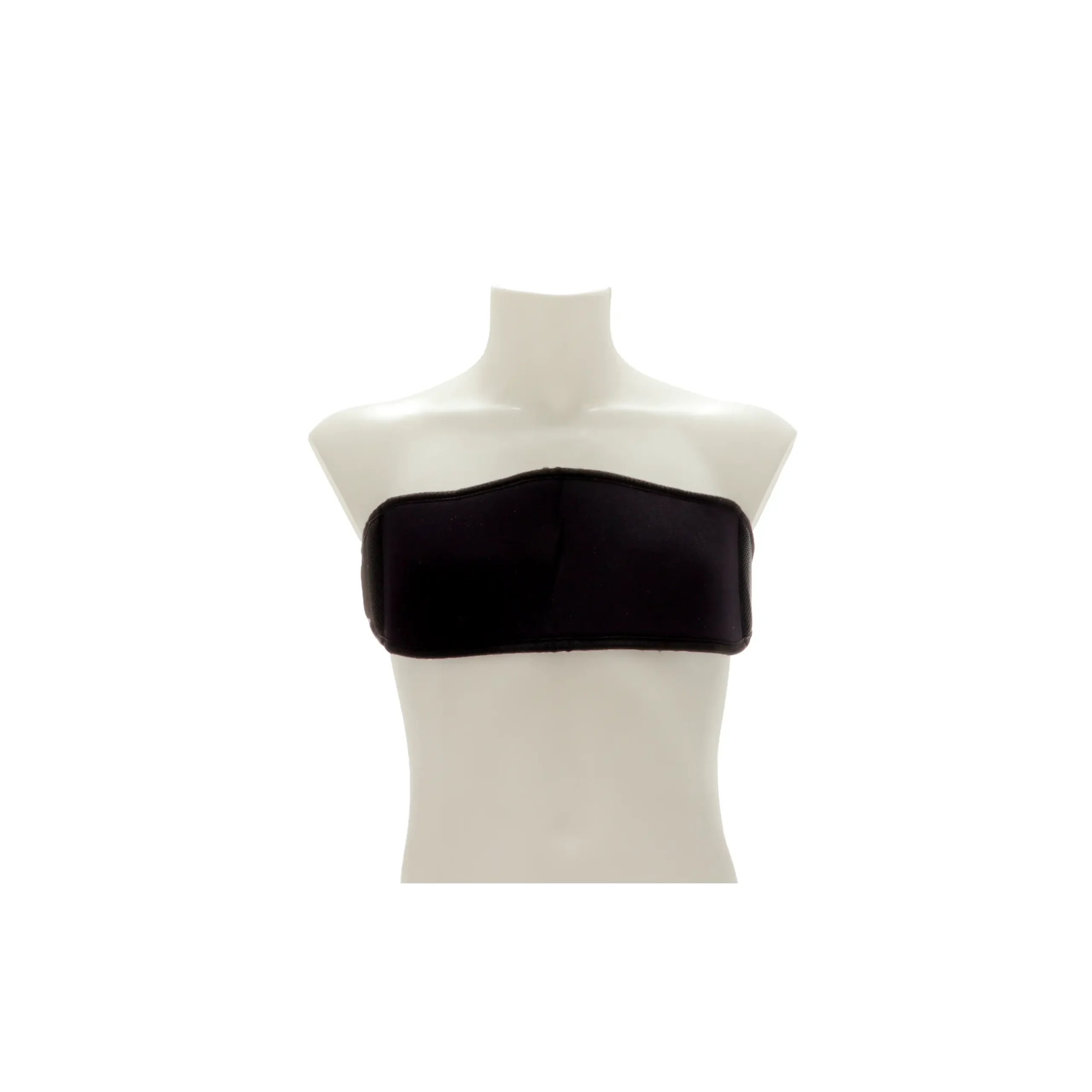 Chest Support Large - O Neill Healthcare Black strapless bandeau bra displayed on a white mannequin bust
