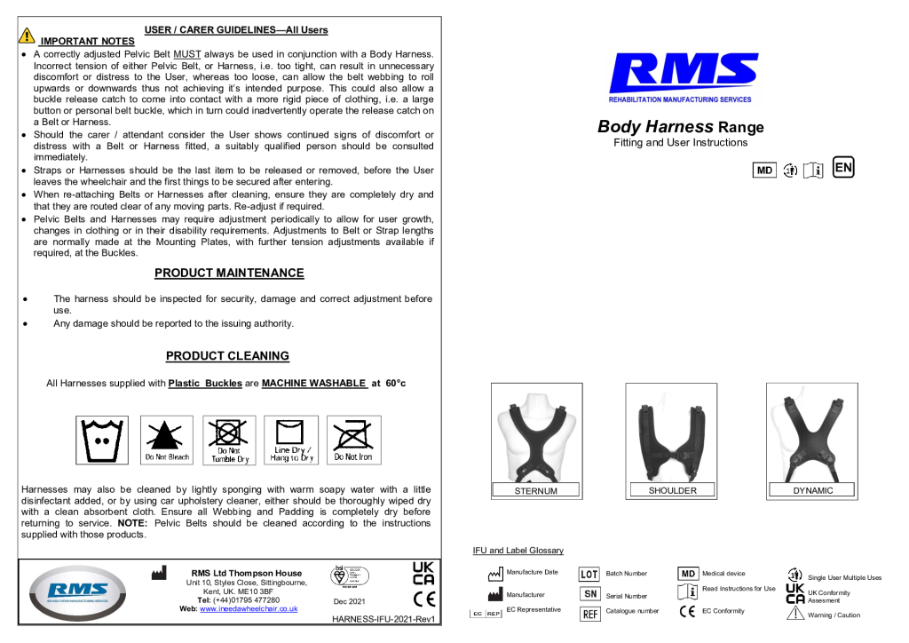 Harness Fitting Instructions