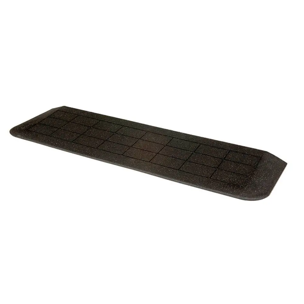 Doorline Neatedge1 - O Neill Healthcare Long black rectangular non-slip mat with a grid-pattern texture and rounded ends
