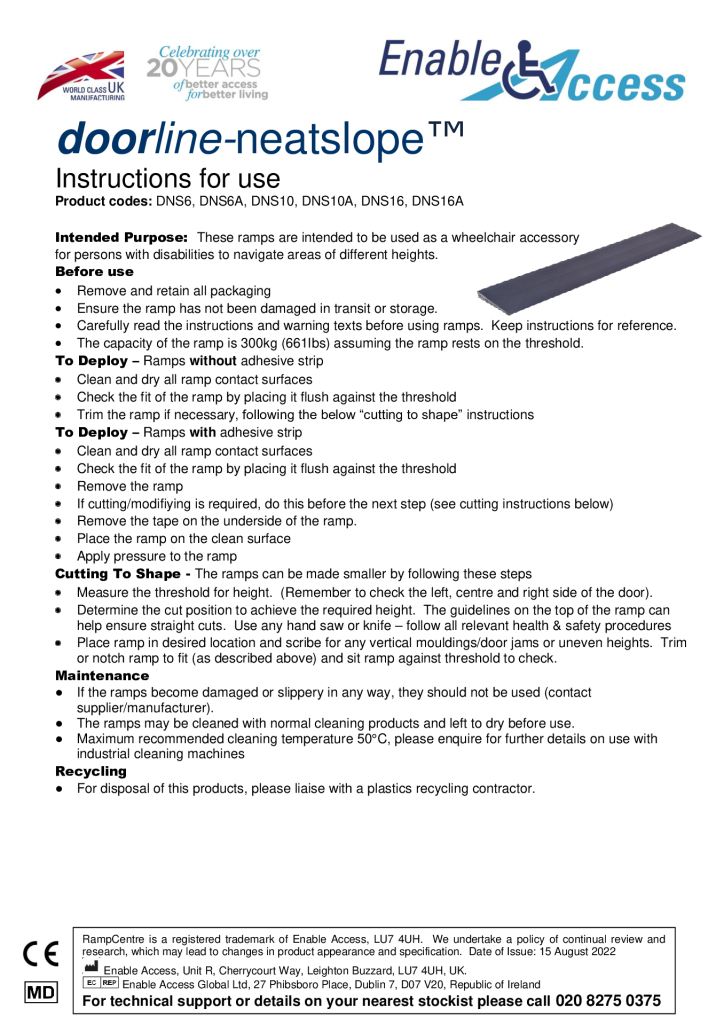 Doorline-Neatslope-Instruction-sheet