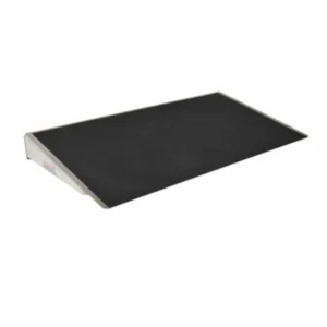 Flat black drawing tablet surface with a silver control panel on the left side